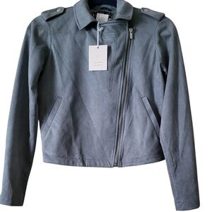 LC Lauren Conrad Charcoal Leather Jacket